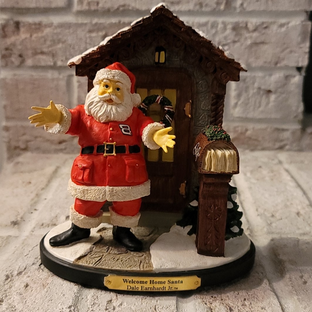 Dale Earnhardt Jr. Welcome Home Santa Figurine